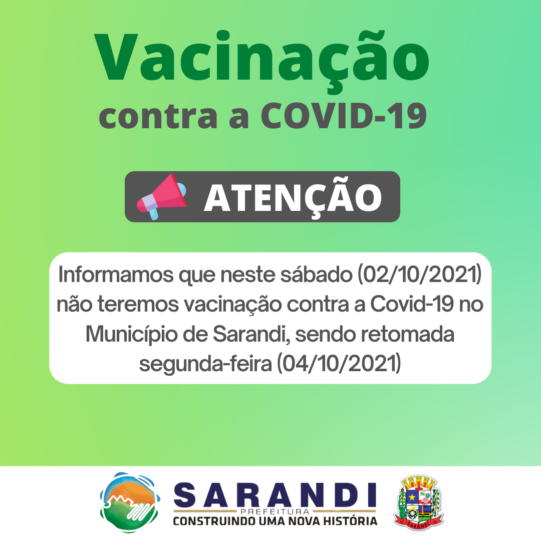 Comunicado vacinação contra Covid-19